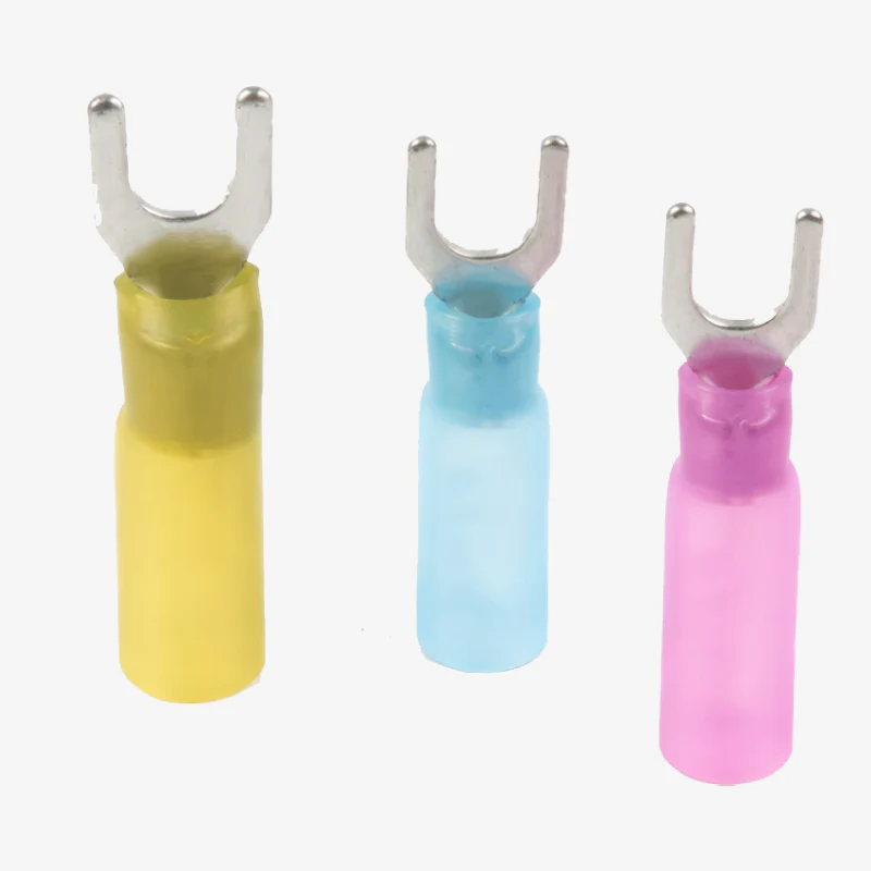 HSV2-4S  Hard Plastic Insulated Spade Crimp Connector  0.5-1.5 sqmm (22-16 AWG) - Blue - Image 2