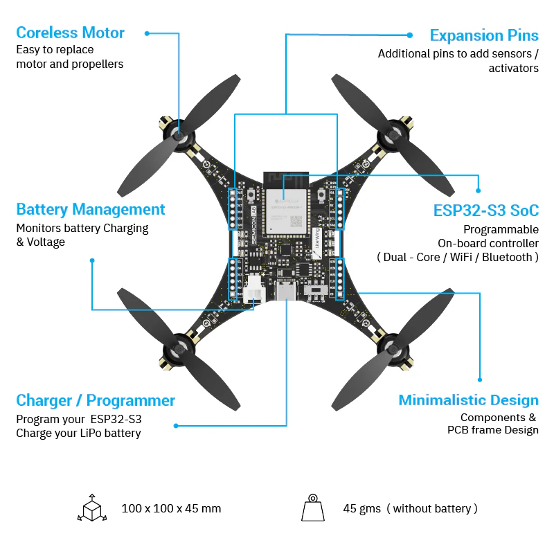 LiteWing - ESP32 DIY Drone Kit for Makers and Developers - Image 3