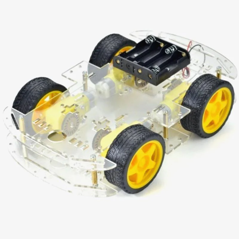 Longer Version of 4WD Double Layer Smart Car Robot Chassis - DIY Kit - Image 3