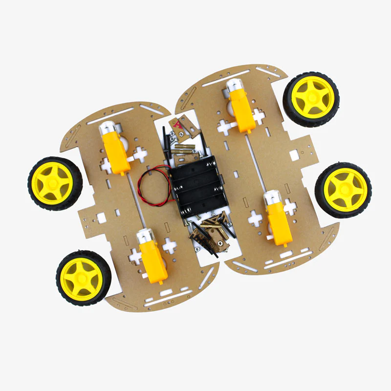 Longer Version of 4WD Double Layer Smart Car Robot Chassis - DIY Kit - Image 4