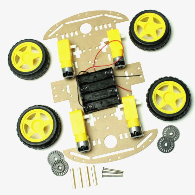 Longer Version of 4WD Double Layer Smart Car Robot Chassis - DIY Kit - Image 5