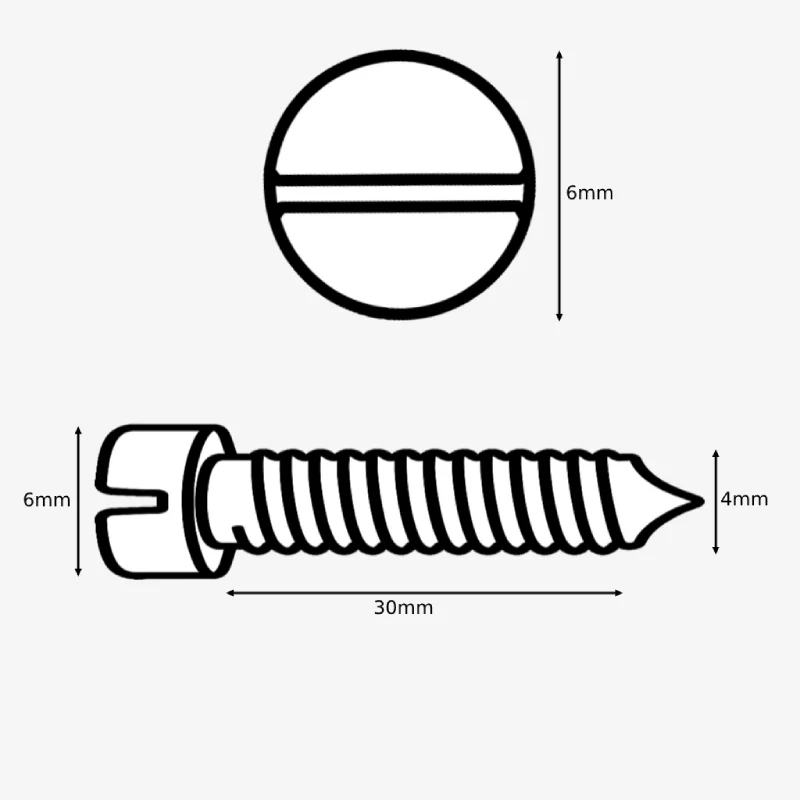 M4 x 30mm Nylon Cheese Head Screw (Pack of 5) - Image 3