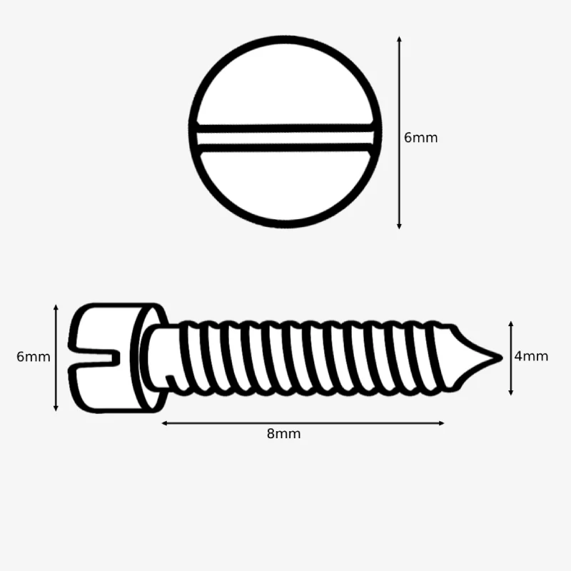 M4 x 8mm Nylon Cheese Head Screw (Pack of 5) - Image 3