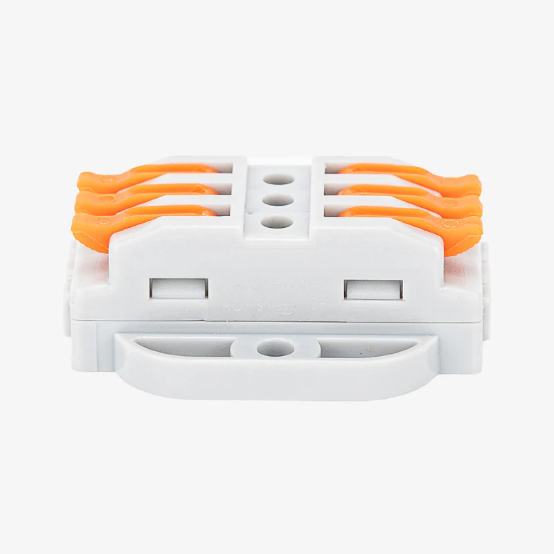 PCT-223-3 Stationary Type Quick Connection 3 Pole Wire Connector Terminal Block with Spring Lock Lever for Cable Connection - Image 4
