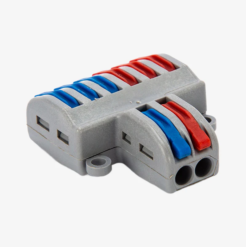 PCT-SPL-62 0.08-2.5mm 6:2 Pole Wire Connector Terminal Block with Spring Lock Lever for Cable Connection - Image 4