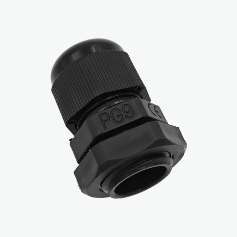 PG9 Cable Gland Connector (DIA-15mm)- Plastic Nylon Gland - Black