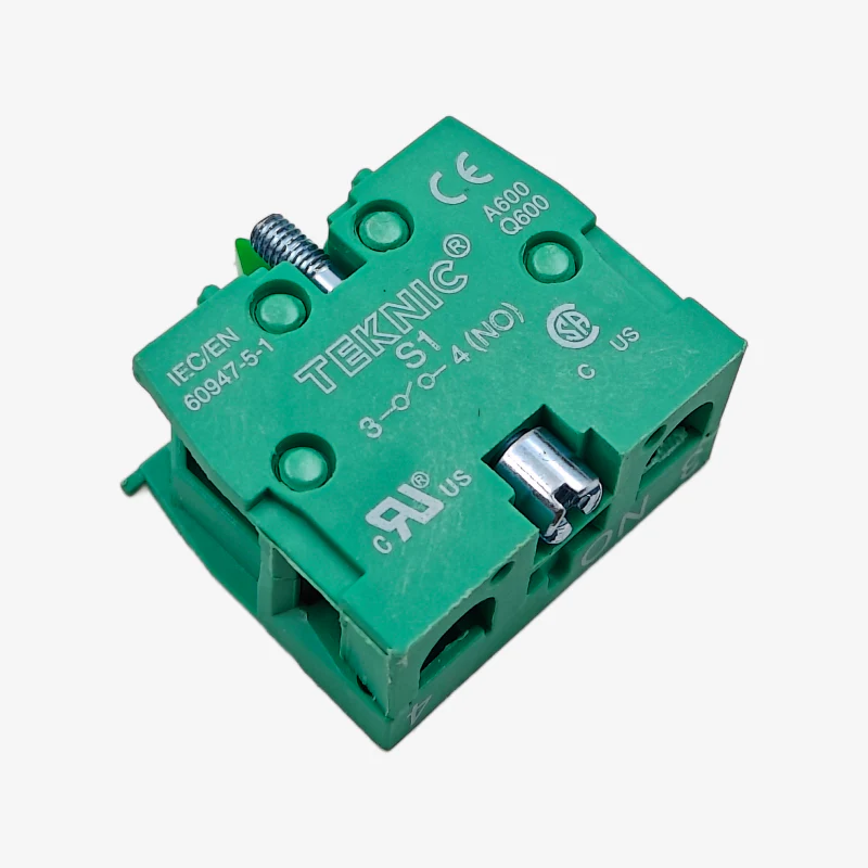 Ceyone ZB2-BE101 Green Push Button Contact Element For Elevator 22.5mm GREEN (NO) - Image 3