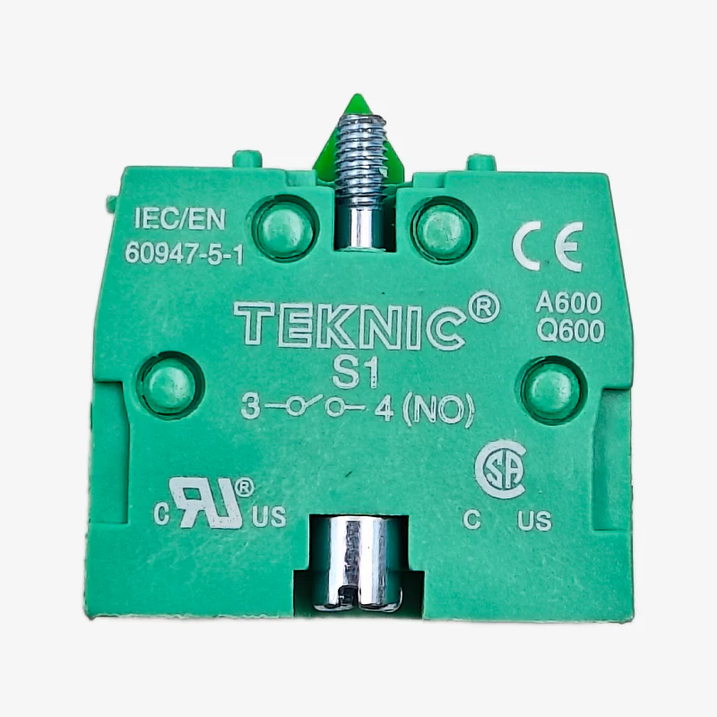 Ceyone ZB2-BE101 Green Push Button Contact Element For Elevator 22.5mm GREEN (NO) - Image 4