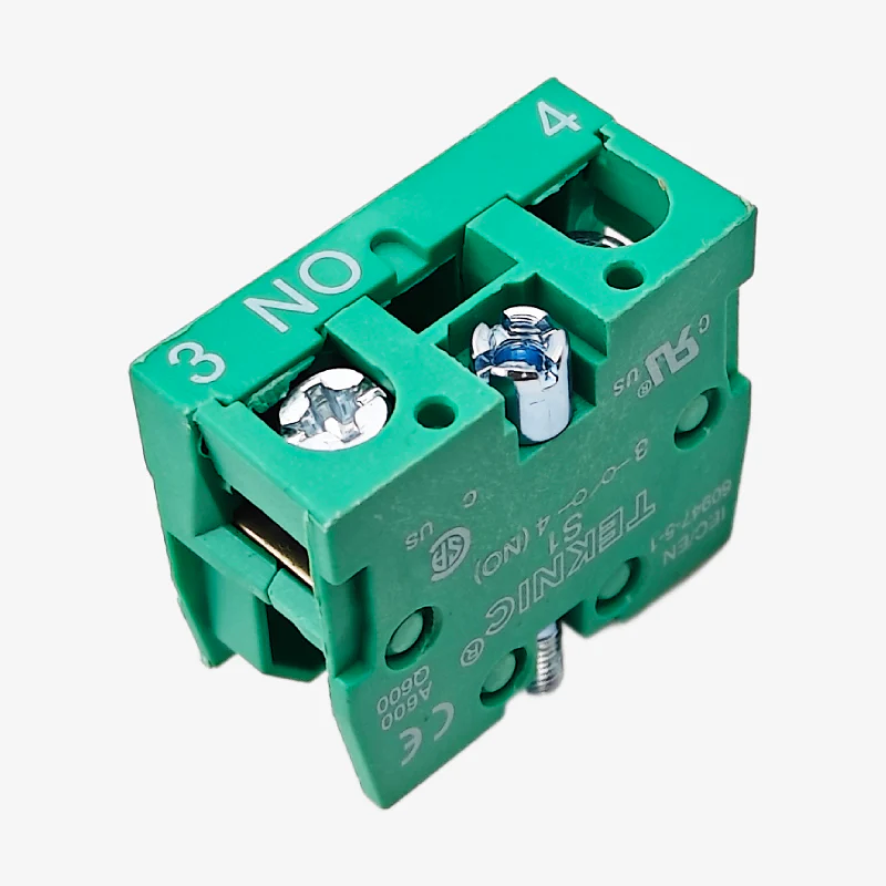 Ceyone ZB2-BE101 Green Push Button Contact Element For Elevator 22.5mm GREEN (NO) - Image 5