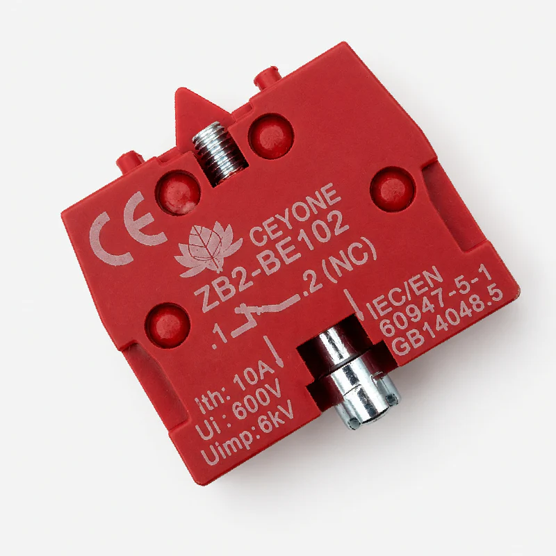 Sibass ZB2-BE102 Red Push Button Contact Element For Elevator 22.5mm RED (NC)