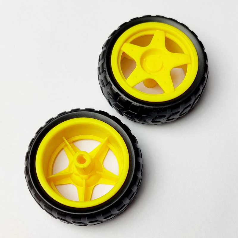 65mm Robot Wheel for DC Geared Motor (Pack of 2) - Image 3