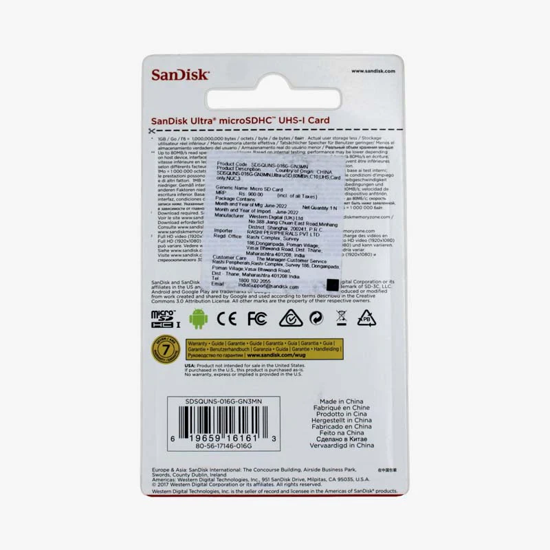 Sandisk Ultra 16GB Micro SD Card - (Class 10) - Image 4