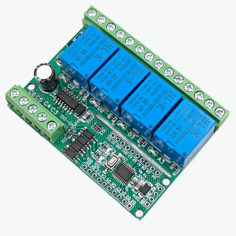 STM8S003F3P6TR with 4 Channel Relay and 4 Channel opto Input Breakout Board 5V - Image 3