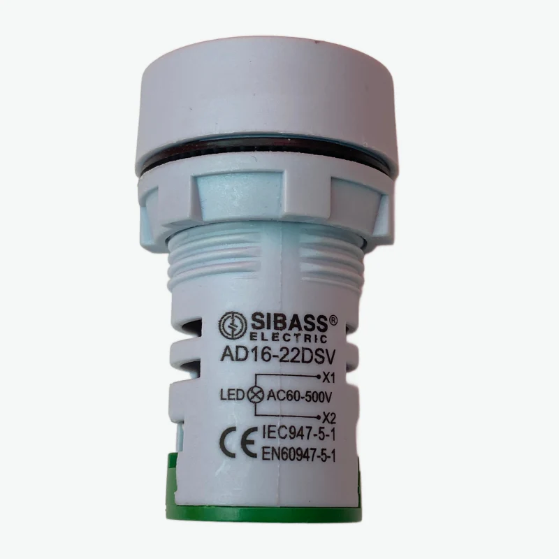 Ceyone AD16-22DSV AC Voltmeter Display Round Green 22mm (60 to 500 VAC) - Image 2