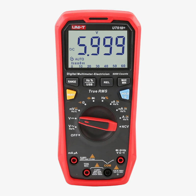 UNI-T UT61B+ Digital Multimeter True RMS AC/DC Voltage Current Resistance Capacitance Tester - Image 2