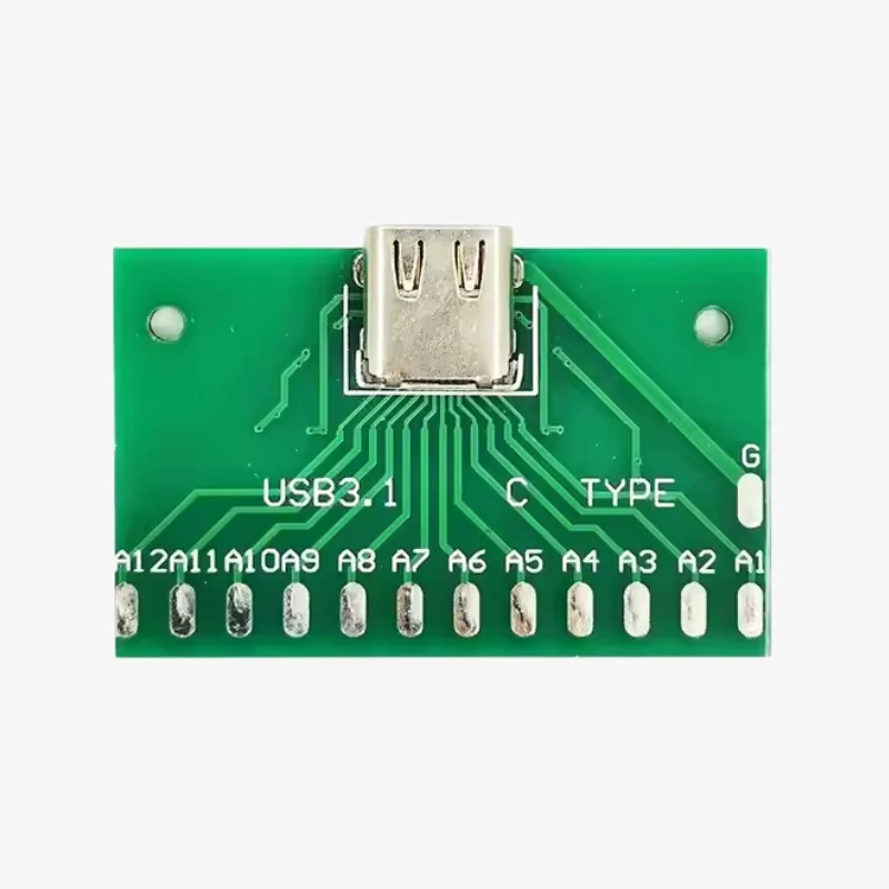 USB 3.1 Female Socket Type-C Connector 24-Pin Breakout PCB Board - Image 2
