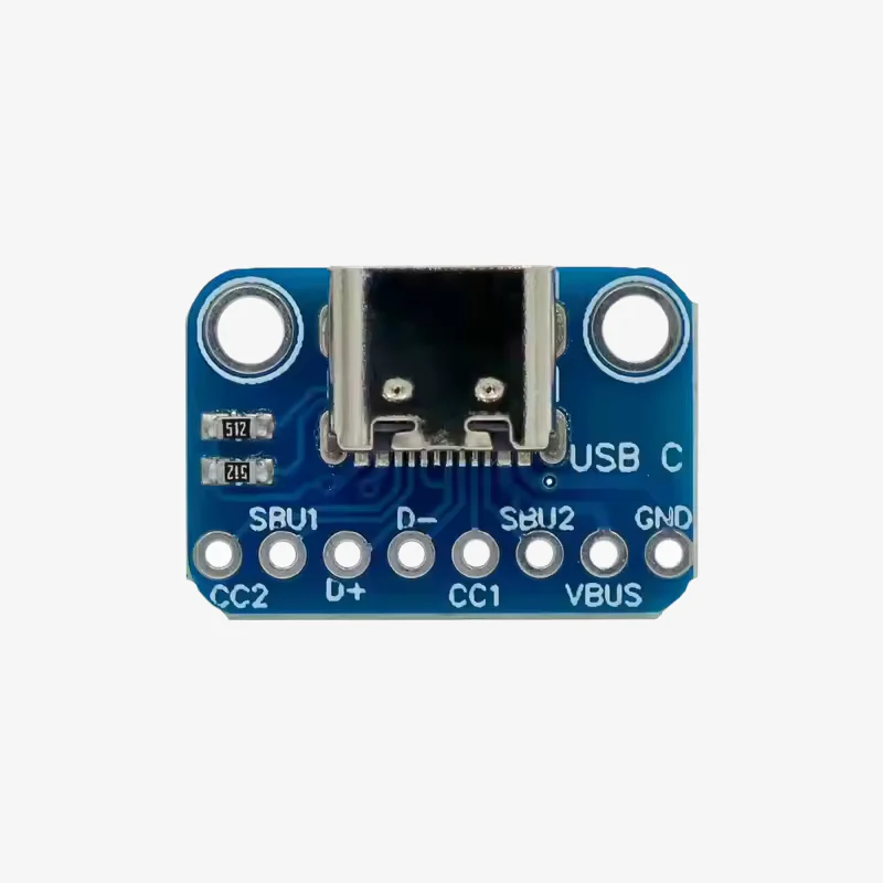 USB 3.1 Female Socket Type-C Connector 8-Pin Breakout PCB Board - Image 2
