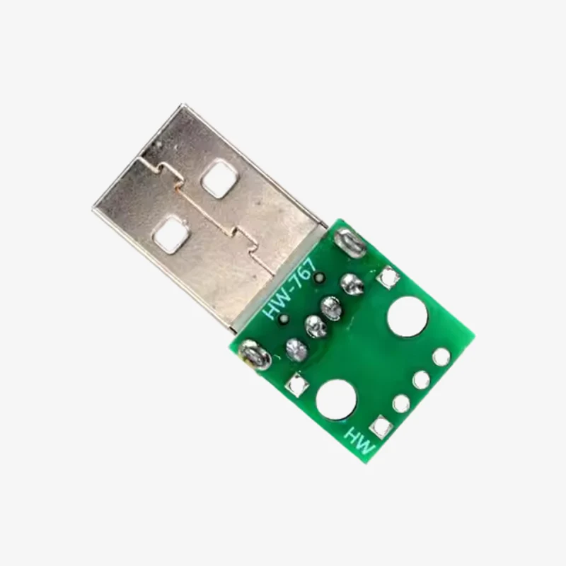 Male USB Type A to DIP Mini 4 Pin Adapter Breakout Board - Image 2