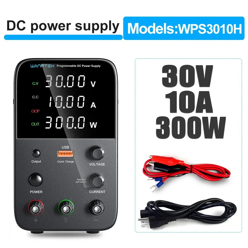 WANPTEK WPS3010H DC Adjustable Power Supply - 30V/10A - Image 2