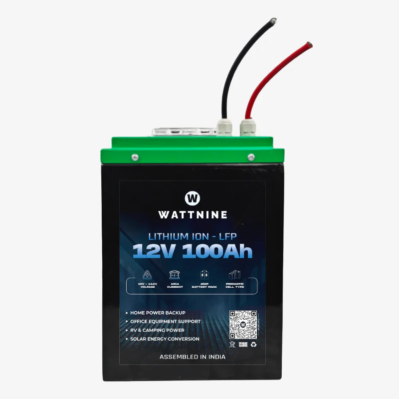 WATTNINE® 12V 100Ah Lithium LiFePO4 Battery Pack Prismatic Cell for Solar or Inverter - Image 2