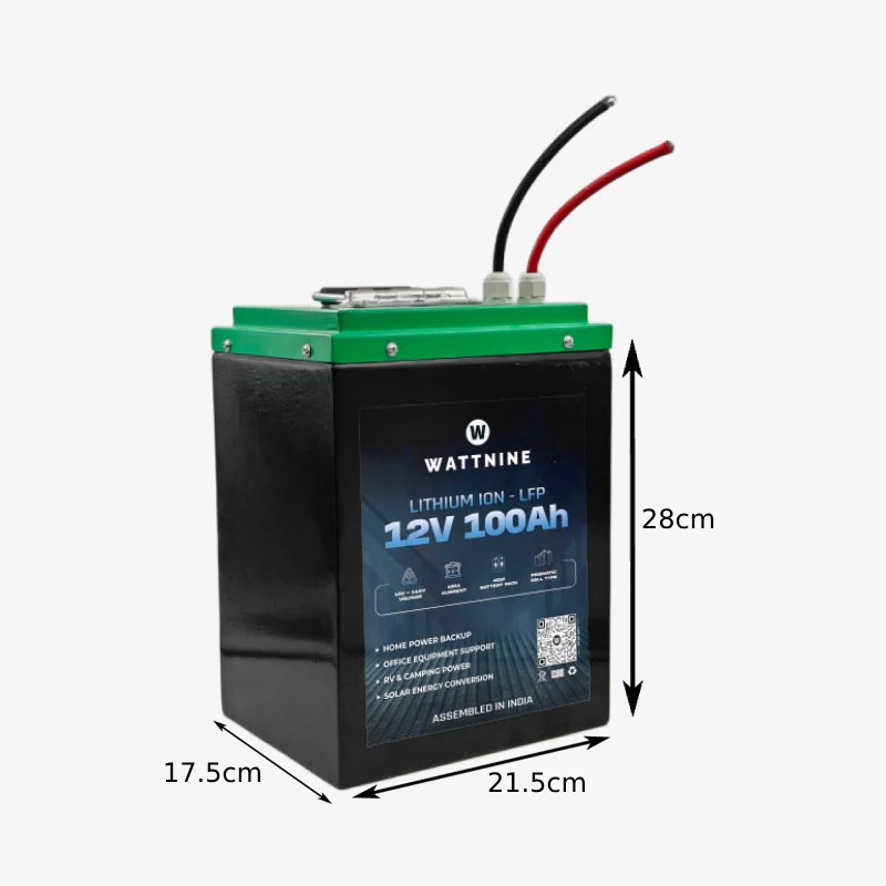WATTNINE® 12V 100Ah Lithium LiFePO4 Battery Pack Prismatic Cell for Solar or Inverter - Image 5
