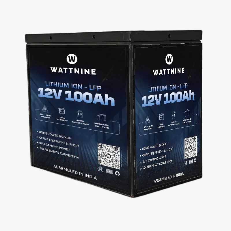 WATTNINE® 12V 100Ah Lithium LiFePO4 Battery Pack Prismatic Cell for Solar or Inverter - Image 8