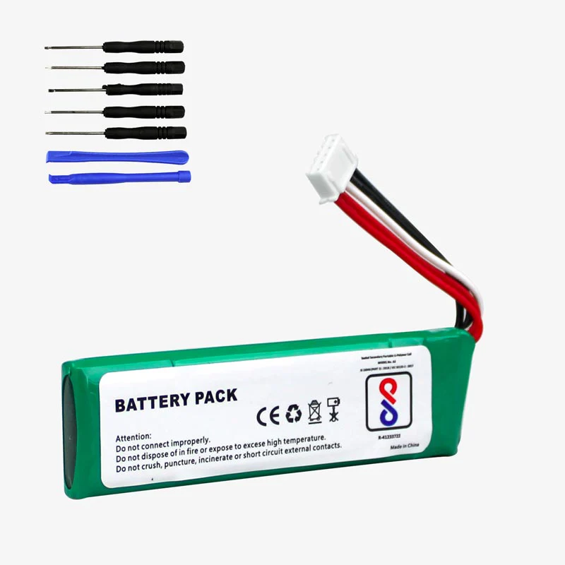 WATTNINE JBL Flip 4 Battery Replacement Kit - 3.7V 3200mAh High Quality Lipo battery with tools for Home Replacement