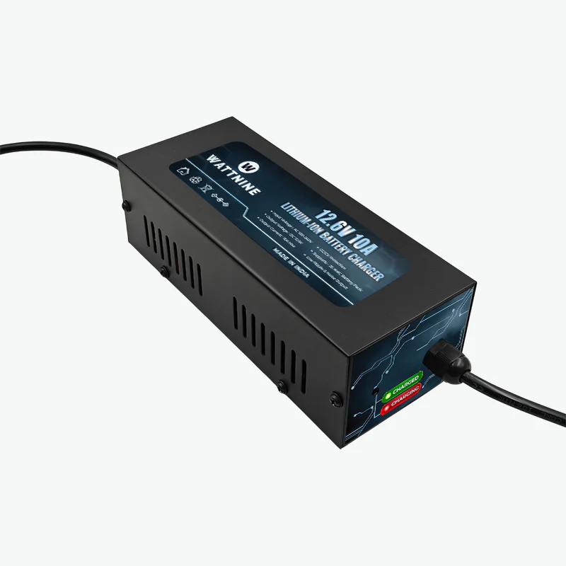 WATTNINE 12.6V 10A Lithium-Ion Battery Charger for 3S NMC Battery Pack - 126W Table-Top Charger with CC & CV - Image 3