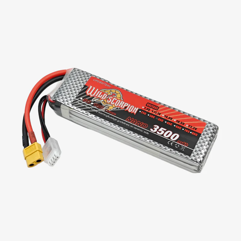 WILD SCORPION 11.1V 3500mAh 3S 35C Lithium-Polymer Rechargeable Battery